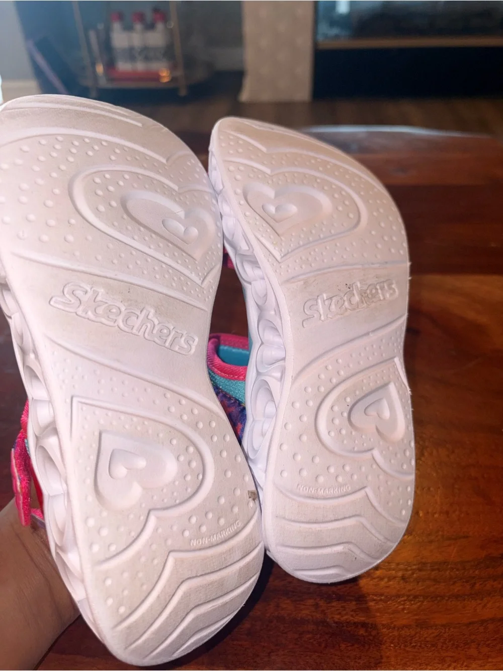 Skechers Kids Tie-Dye Pink & Blue Light-Up Sandals